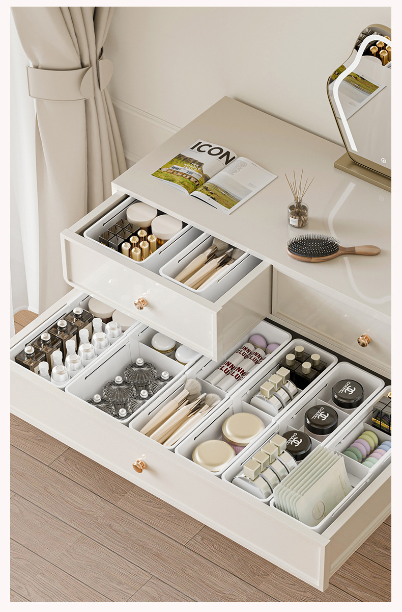(HOME+) Scalable Storage Box Drawer Desktop Cosmetics Partition Storage ...