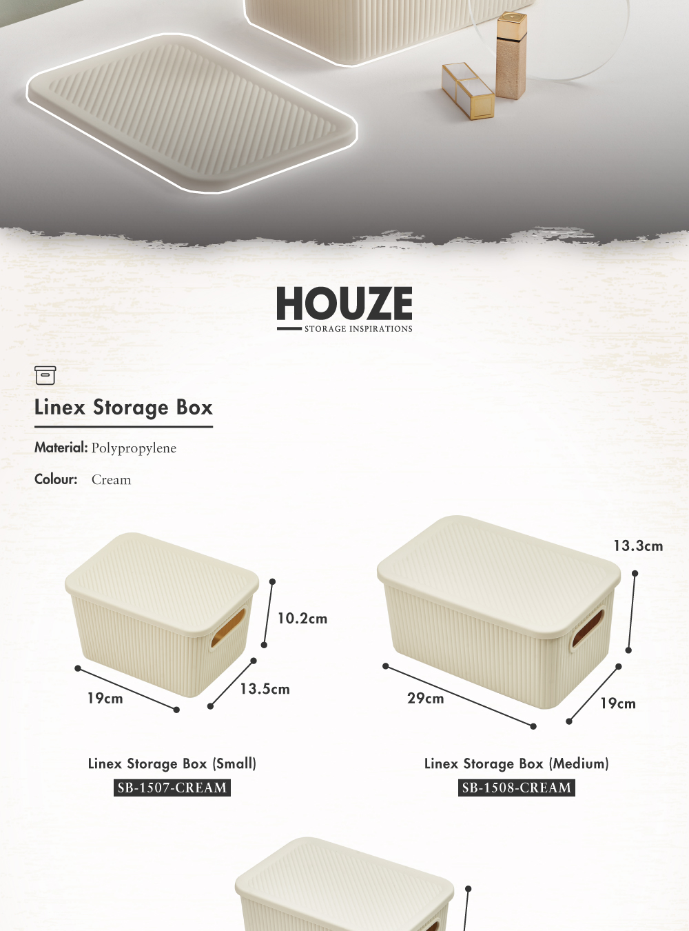 [HOUZE] Linex Storage Box | Small | Medium | Large - Organiser | Space ...