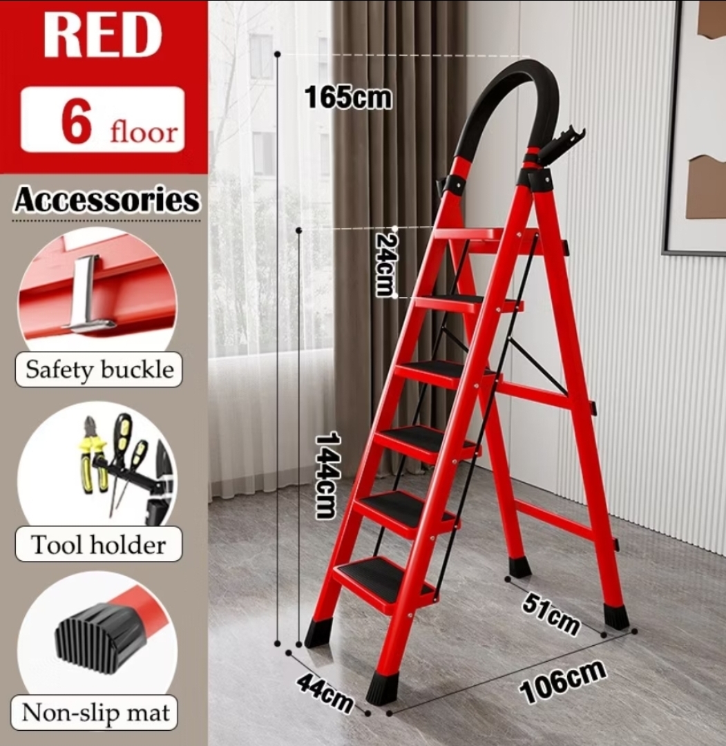Foldable Heavy Duty Ladder With Handle | Anti Slip House Office ...