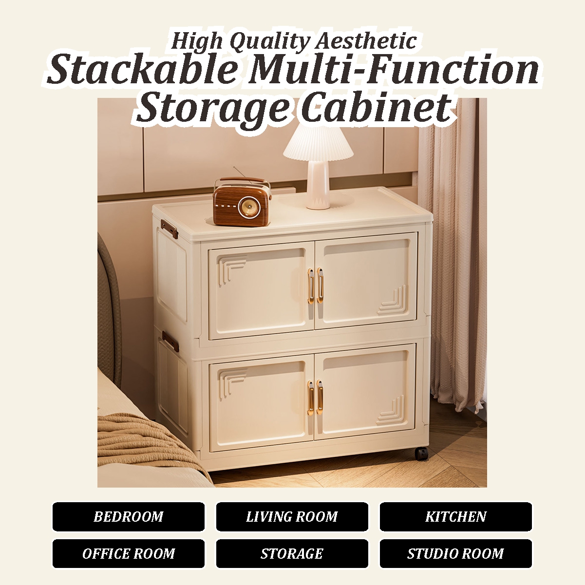 🇸🇬Koala Home🔥Foldable Storage Cabinet Drawer Chest Stackable Storage ...