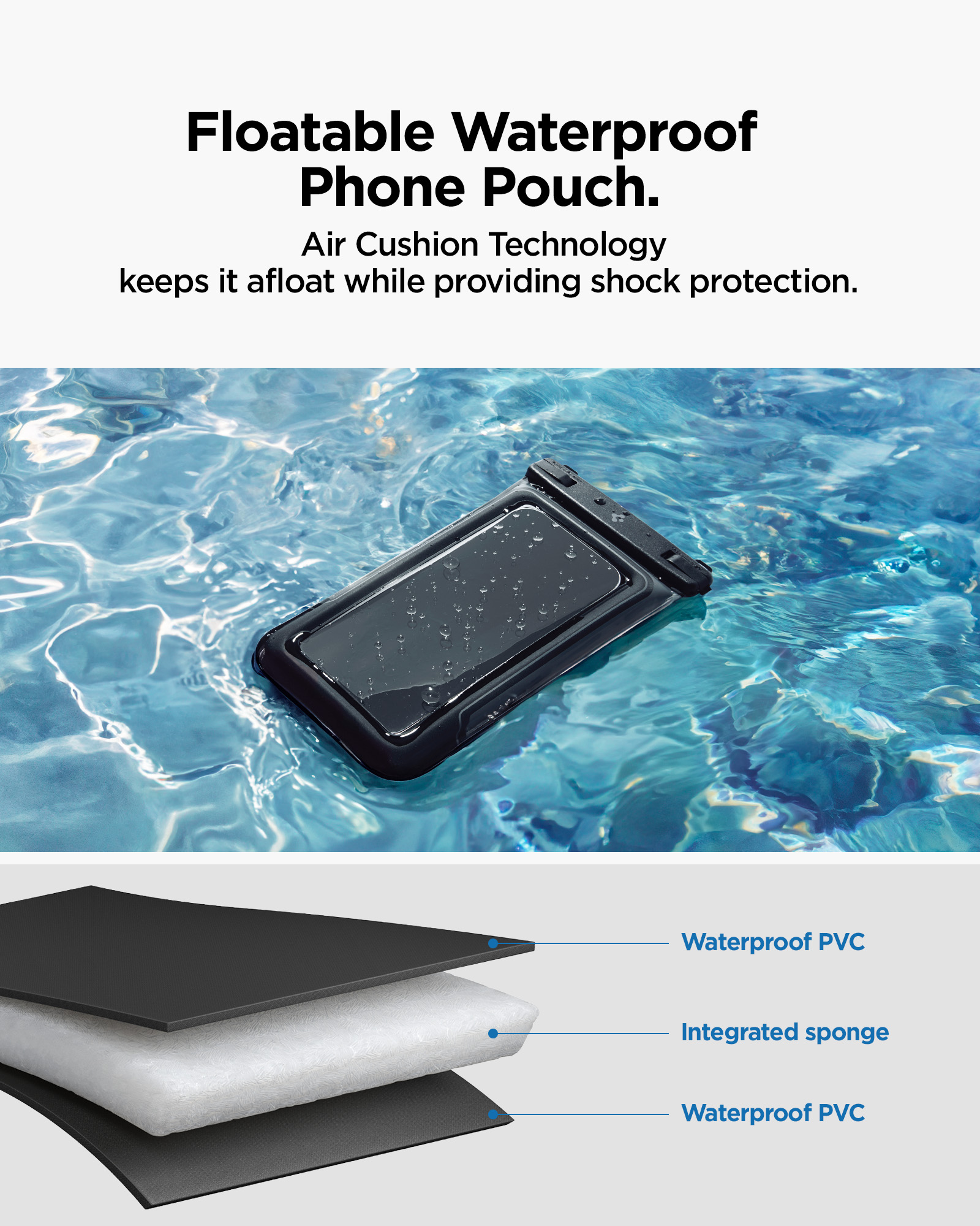 [2 Pack] Spigen Aqua Shield Floating Waterproof Phone Case A611P Phone ...