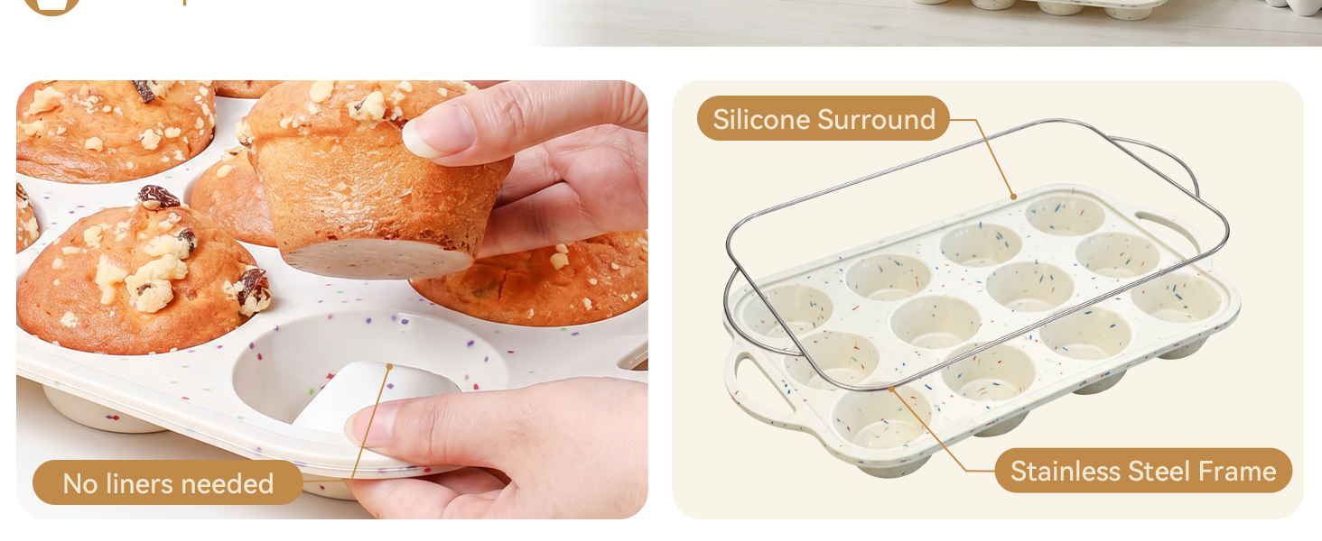 【SG stock】12-Cup Silicone Muffin Pan Food Grade Non-Stick BPA Free Oven ...