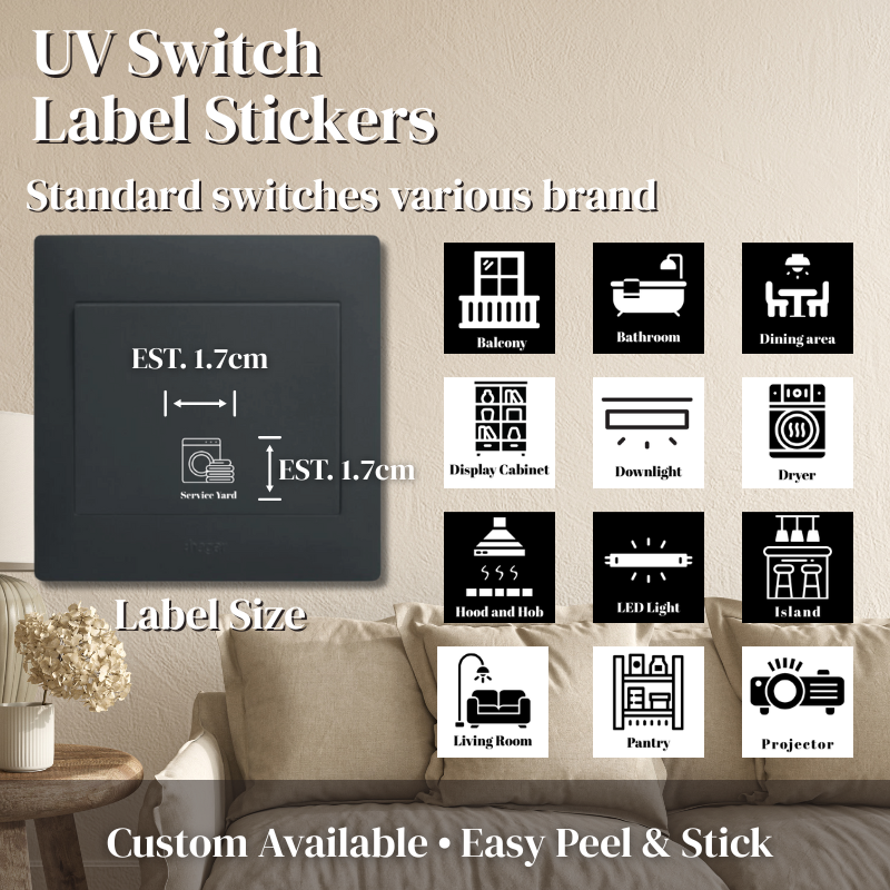 [SG Local] Borderless UV Switch Label Stickers | Decal | Waterproof ...