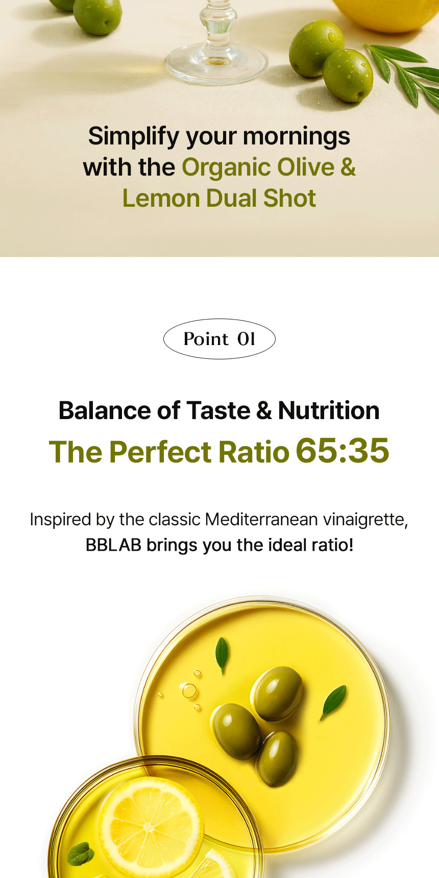 NUTRIONE BB LAB Organic Olive Lemon Dual Shot (20g x 10 sticks ...