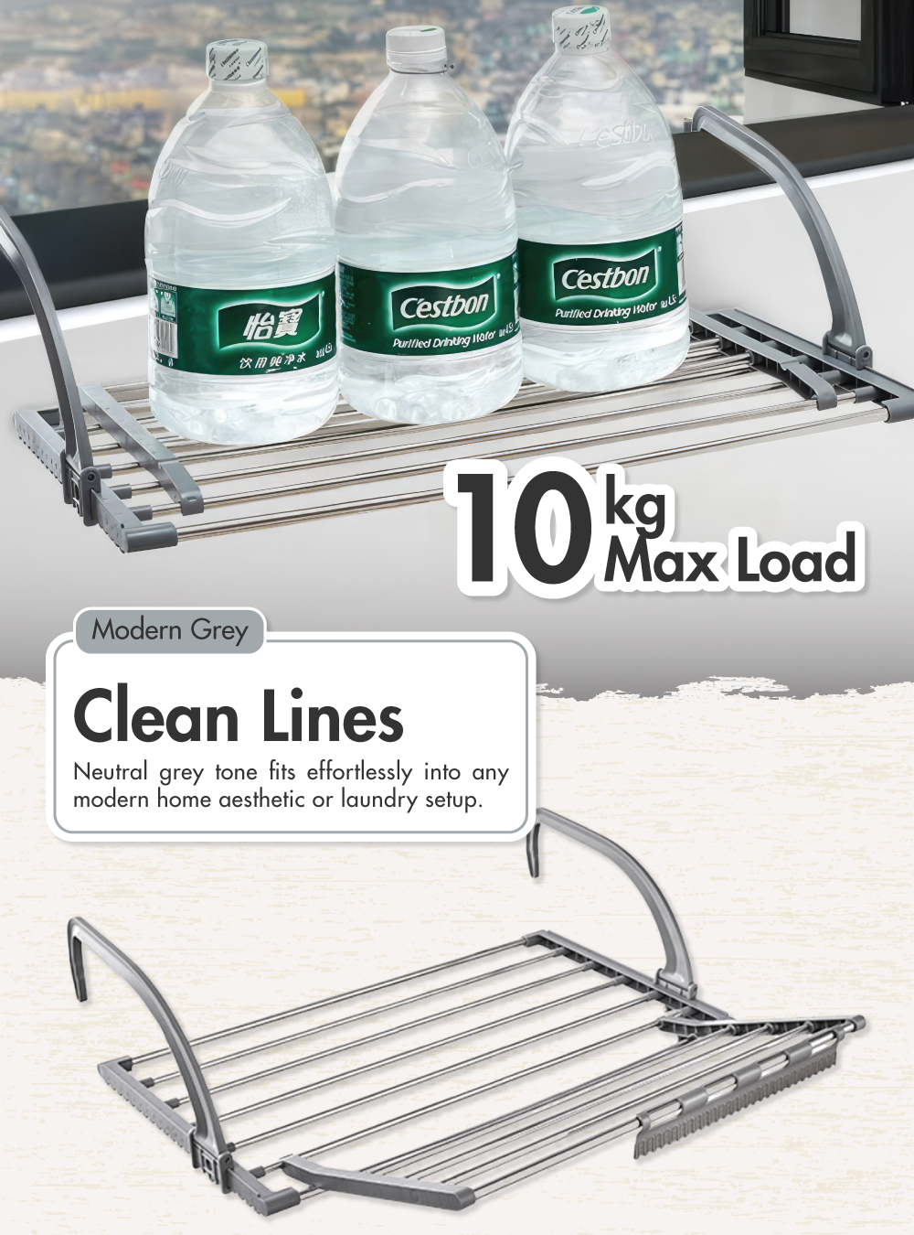 [HOUZE] Extendable and Adjustable Wall Hanging Radiator Airer (Large ...