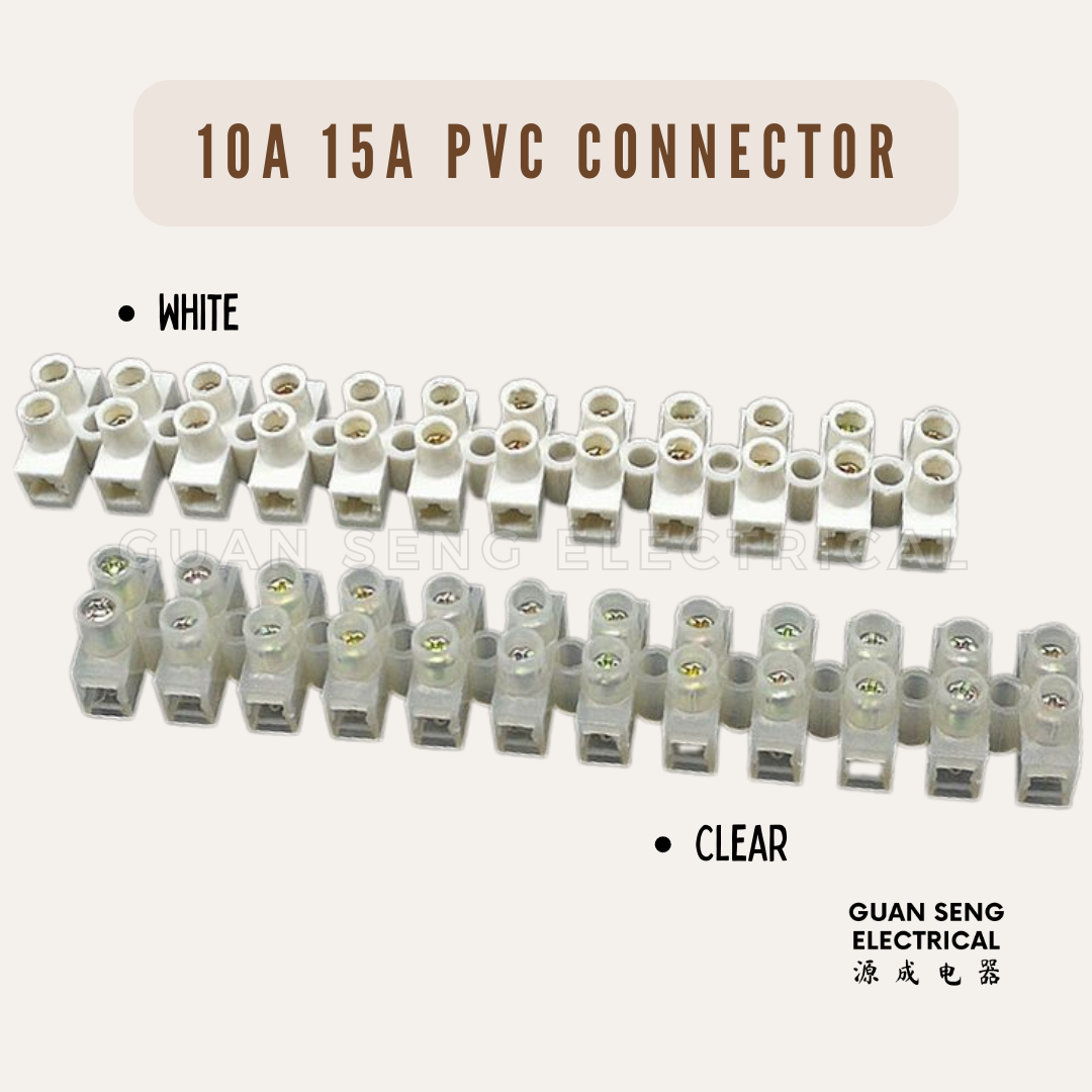 [SG Seller] PVC Cable Connector 10A 15A Block Terminal Screw Type ...