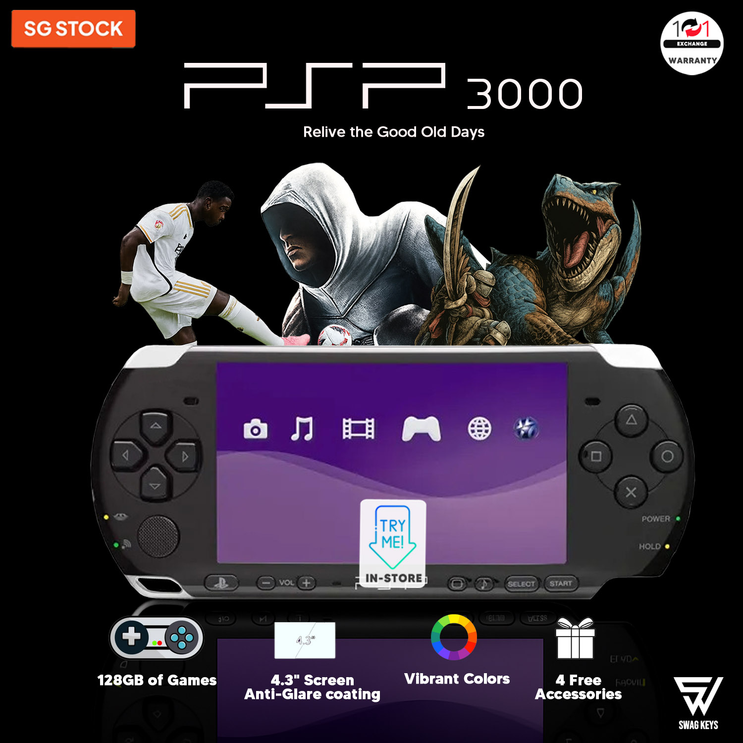 【SG】Sony PSP 3000 Brand New Handheld Console Playstation Portable PSP ...