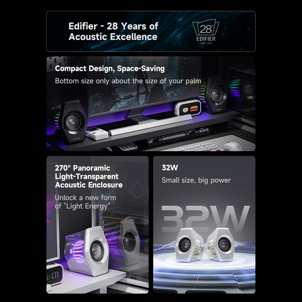 Edifier G2000 Pro RGB Gaming Speakers - 32W Powerful Sound | Shopee ...
