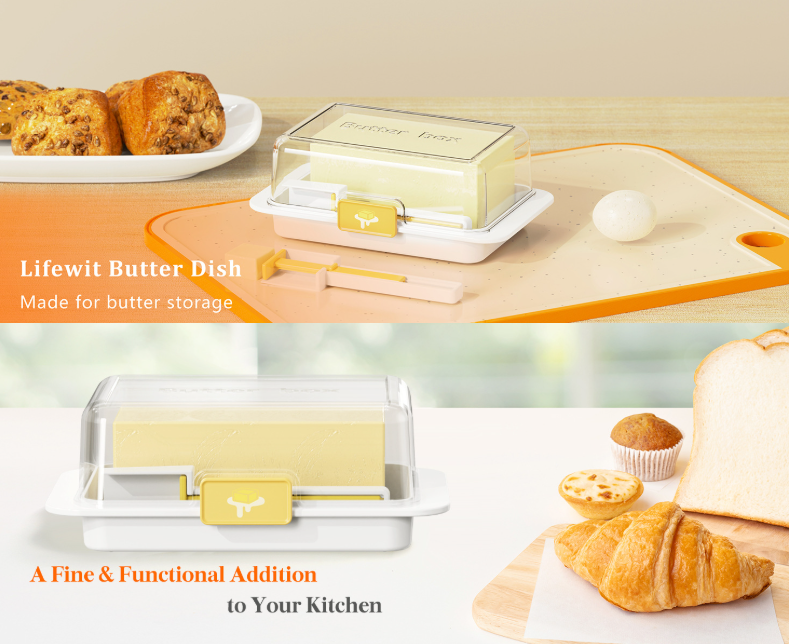 [SG] 500g Airtight Butter Storage Box With Lid Cutter Spoon Butter ...