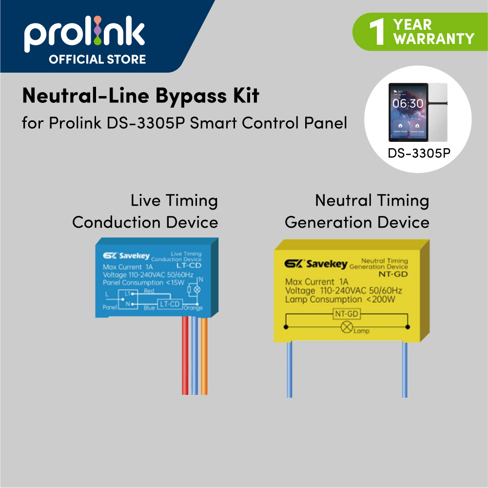 NEW Prolink DS-3305P Wi-Fi Smart Touch Control Panel (Requires Neutral ...