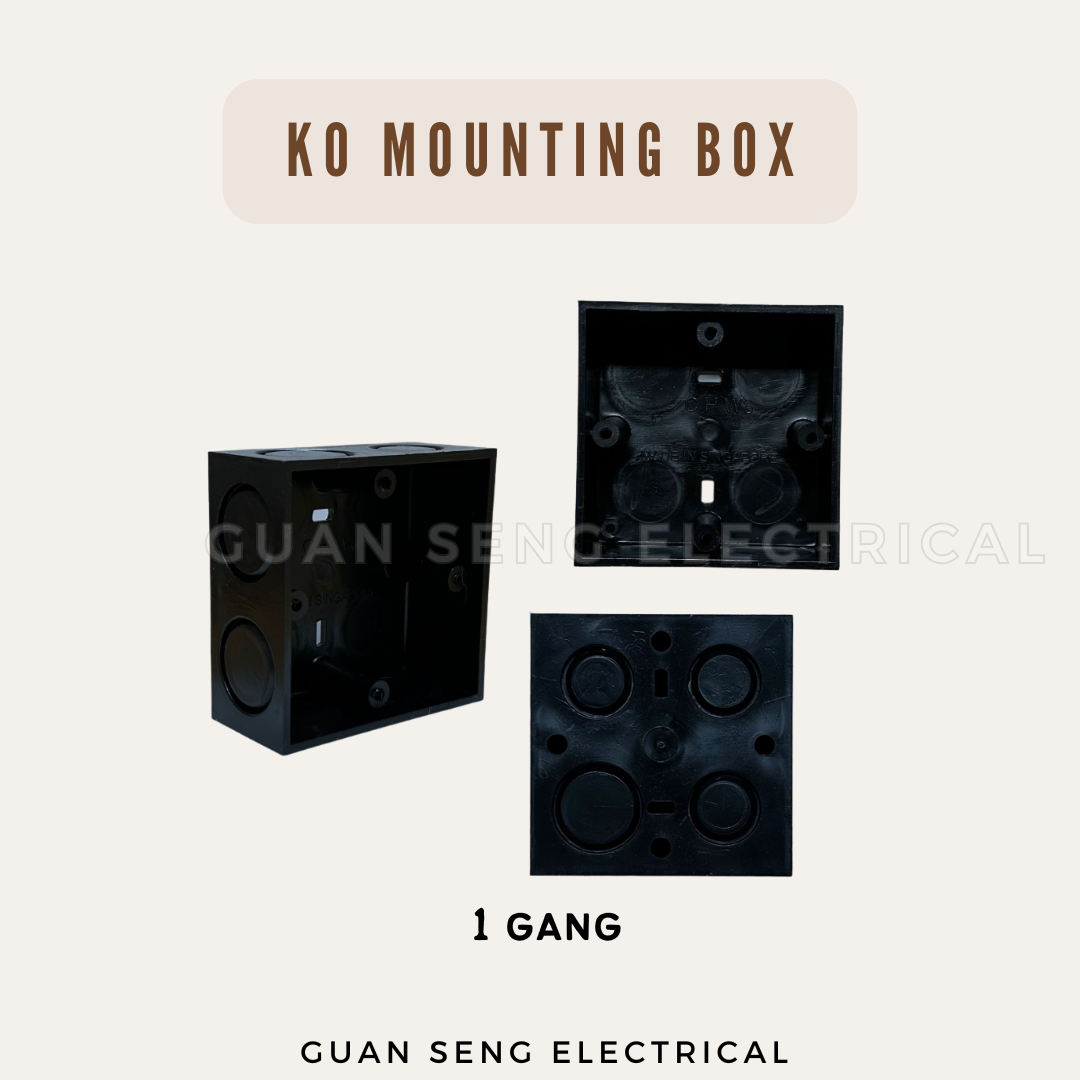 1 Gang 2 Gang KO Mounting Box | Guan Seng Electrical | Shopee Singapore