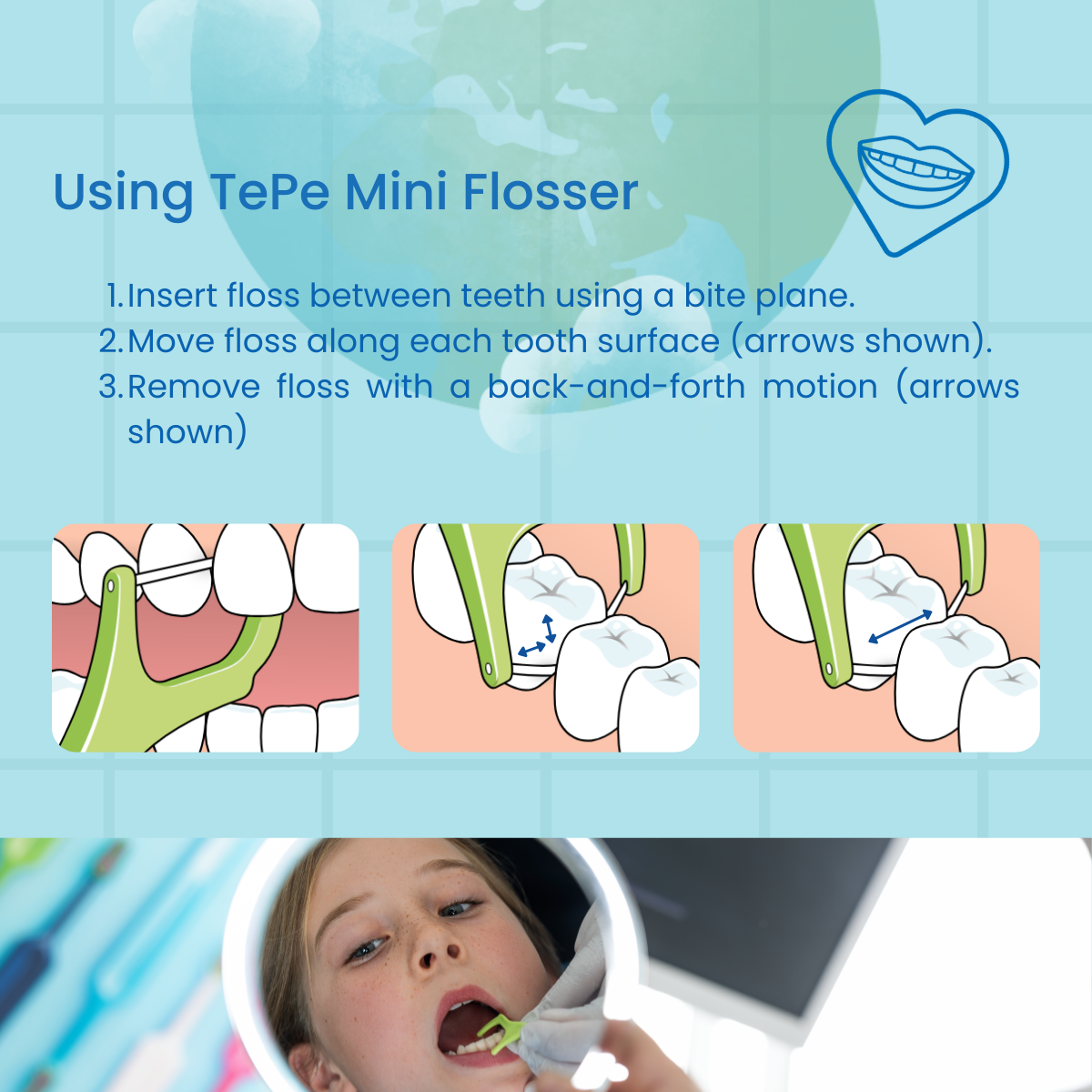 TePe Mini Flosser™, Dental Floss Tooth Picks with Bite Plane, PFAA‑free ...