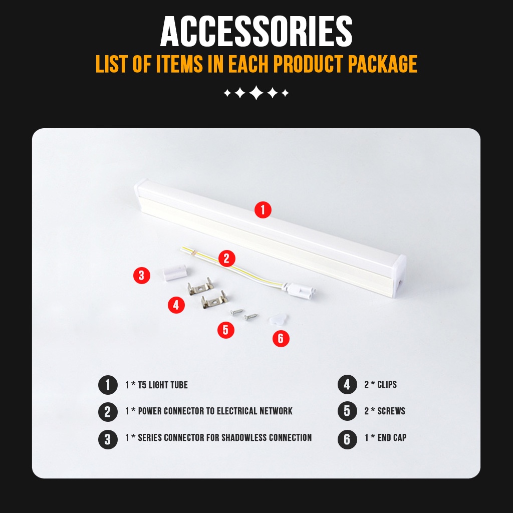 SG T5 LED Tube Light Set - Bright Comfortable Warm Lighting Bar Kitchen ...
