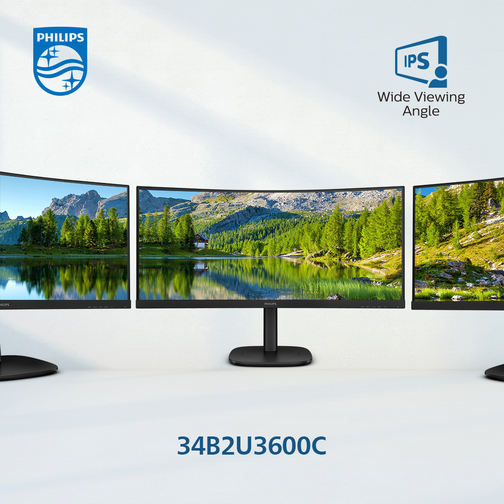Philips 34B2U3600C WQHD VA Curved Monitor with USB-C | Shopee Singapore
