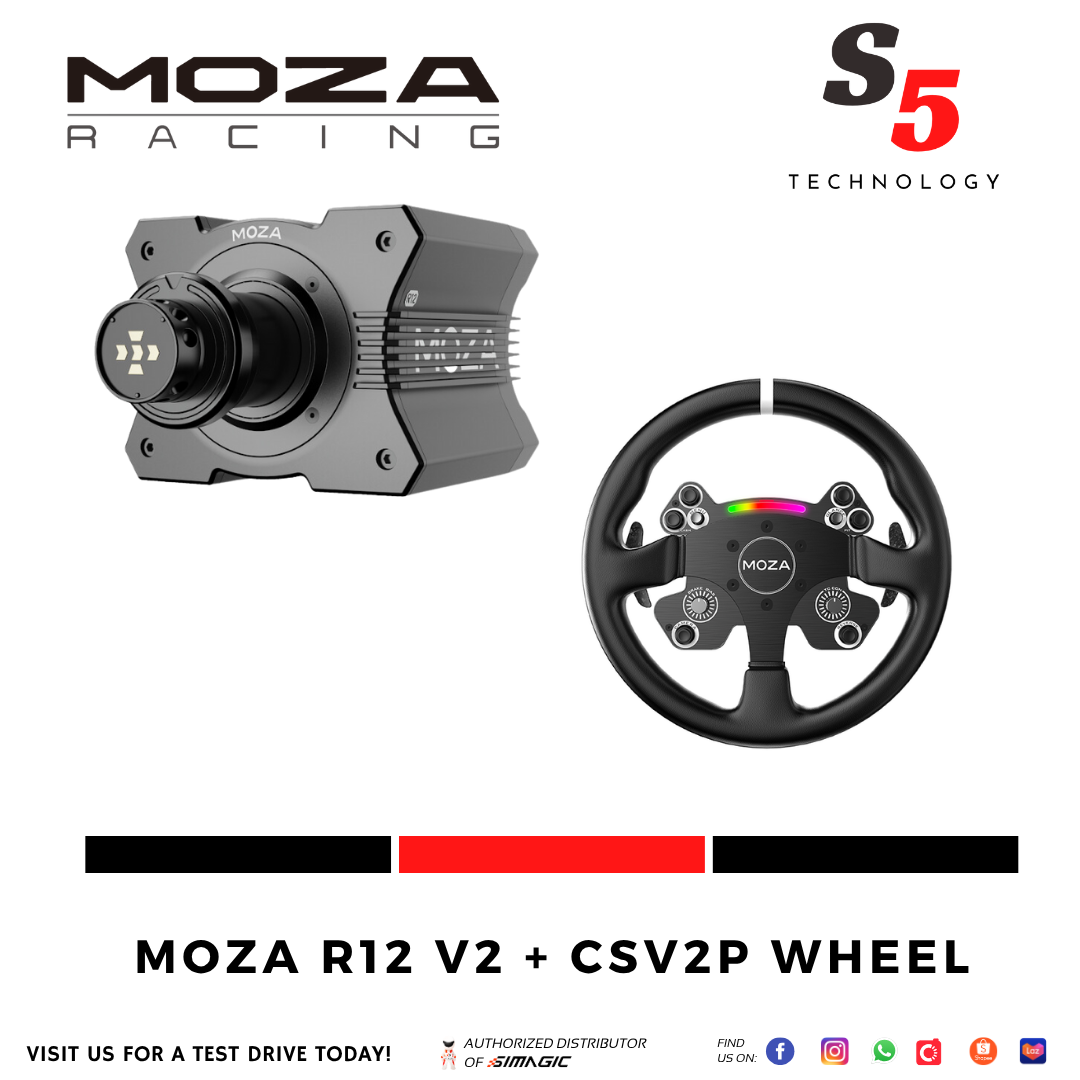 Moza R12 V2 direct drive / Moza R12 Wheelset / RS steering wheel / Moza ...