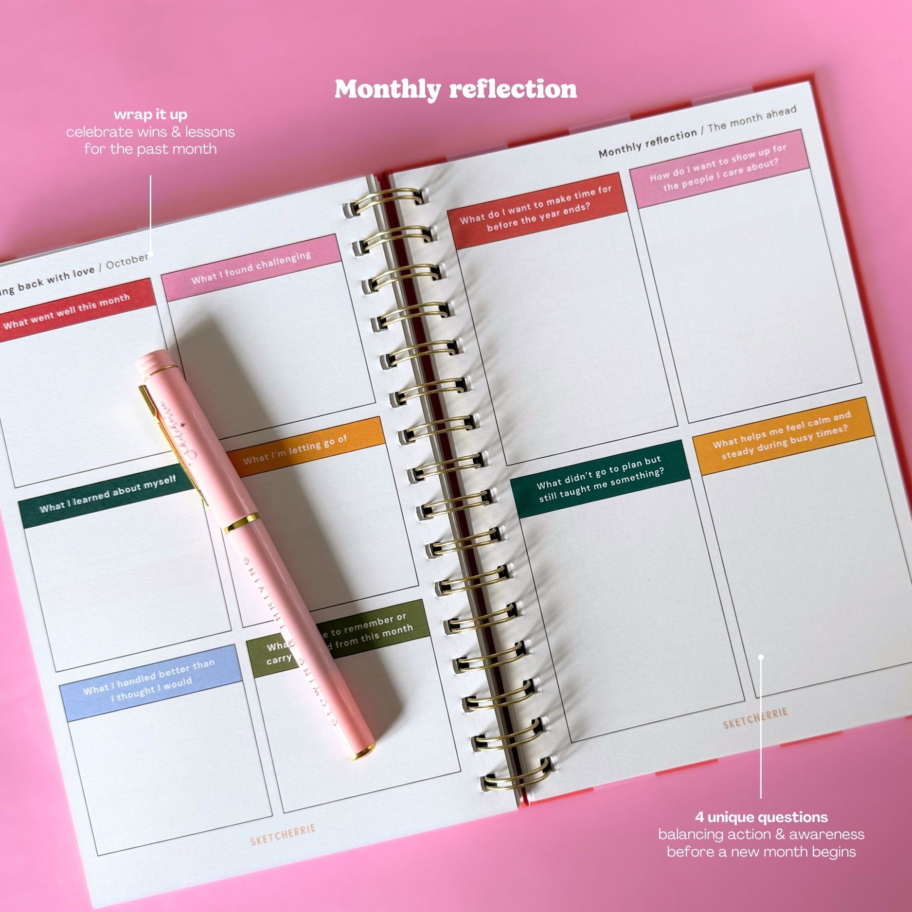 2026 Dated Self-Care Planner | Mindfulness Journal, Habit Tracker, Weekly &amp; Monthly Reflections ...