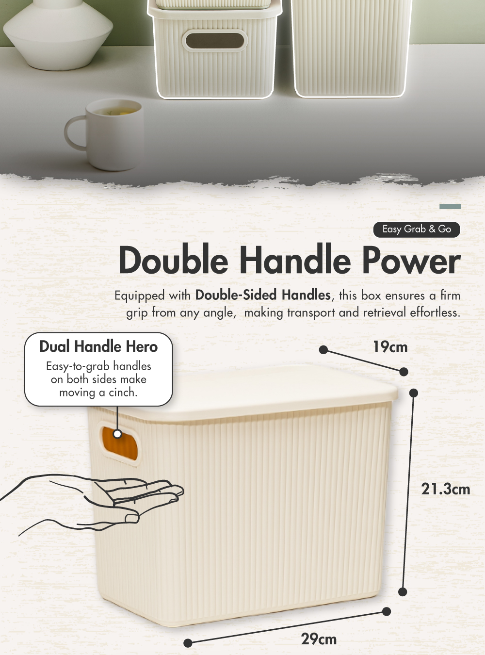 [HOUZE] Linex Storage Box | Small | Medium | Large - Organiser | Space ...