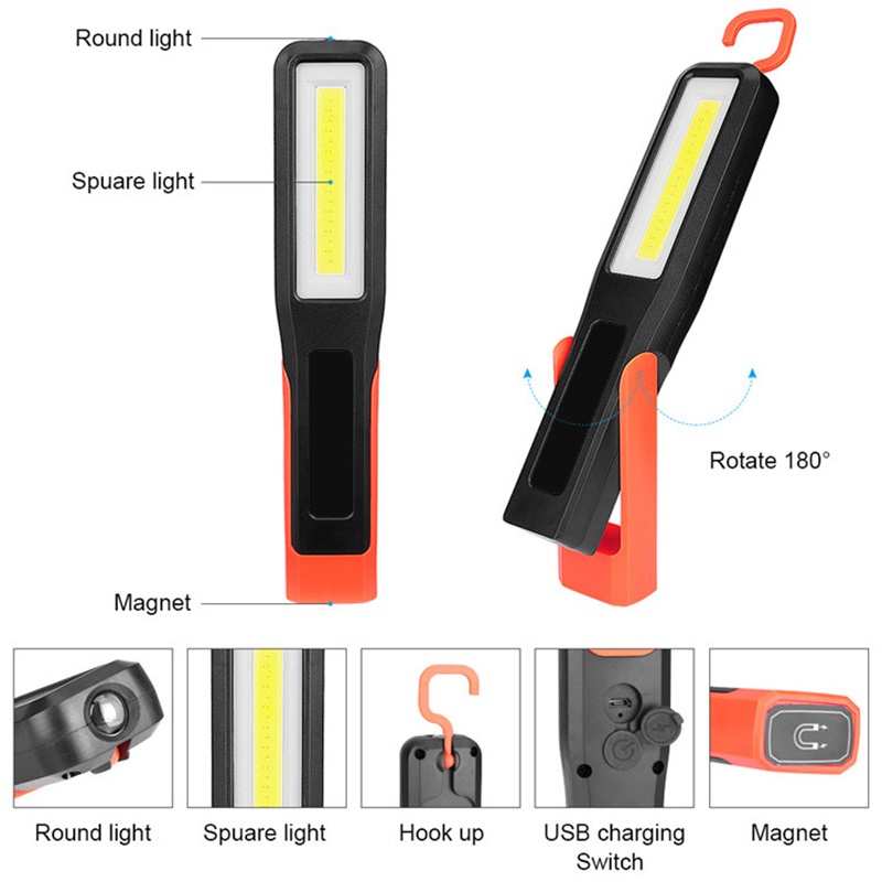 SG丨Magnetic Work Light 1200mAh Rechargeable Led Flashlight Car ...