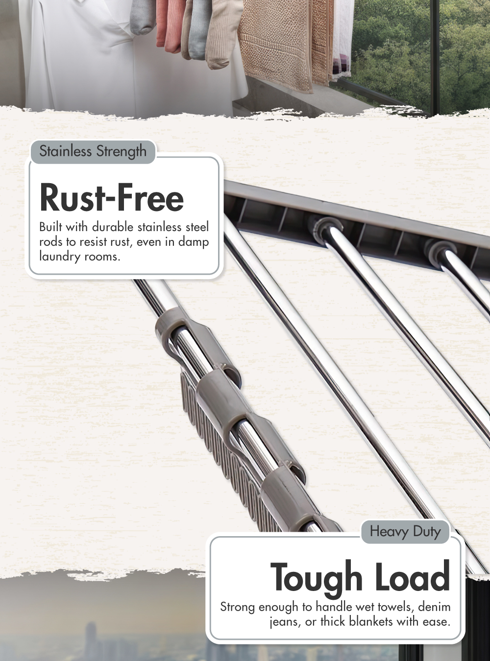 [HOUZE] Extendable and Adjustable Wall Hanging Radiator Airer (Large ...