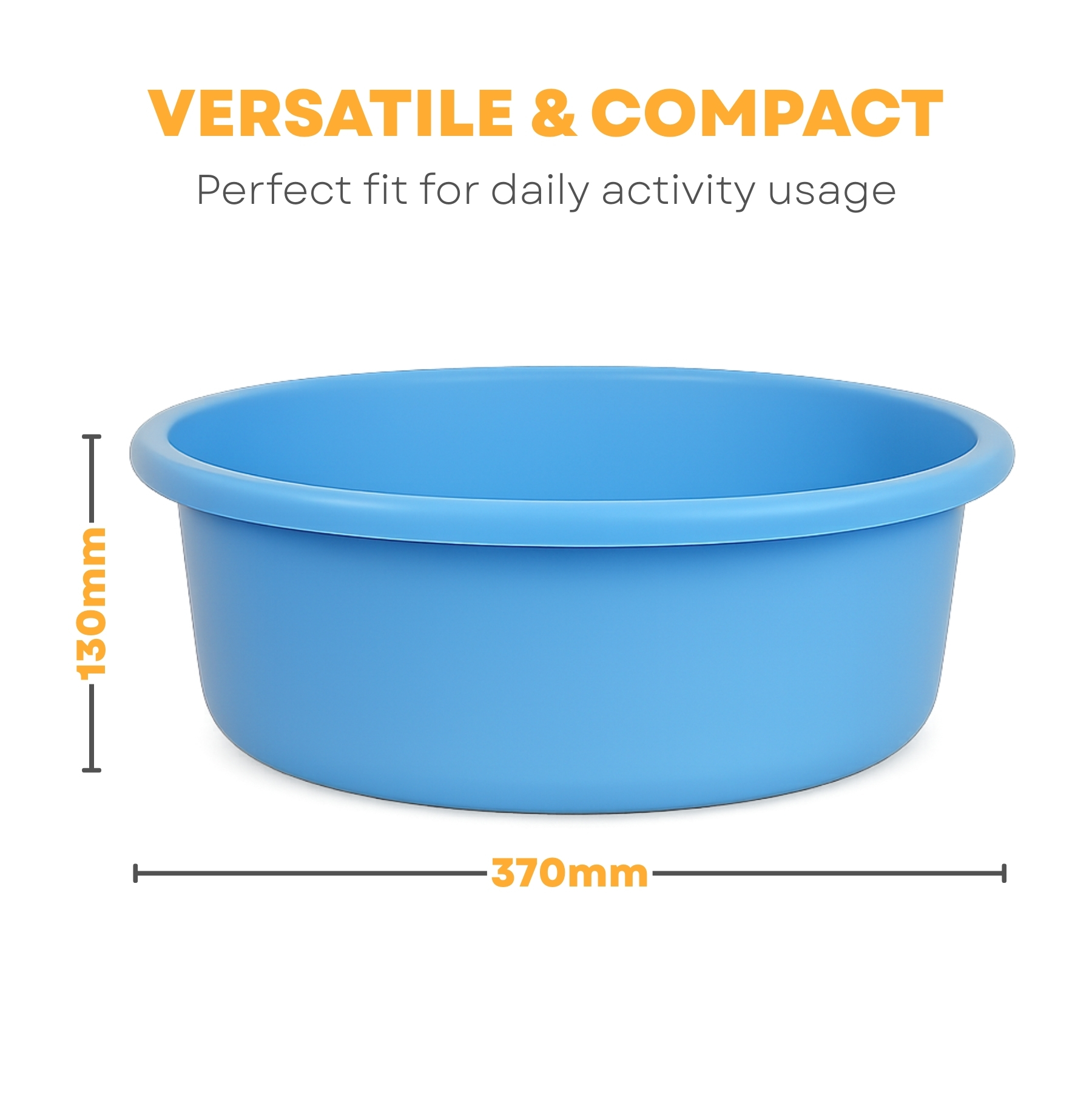 Kuuleyn Wash Basin, Washing Clothes Basin, Home Round Plastic Wash Basin Thicked Baby Student Dormitory Wash Basin Small Size 29.5x10cm Blue Thickened Style