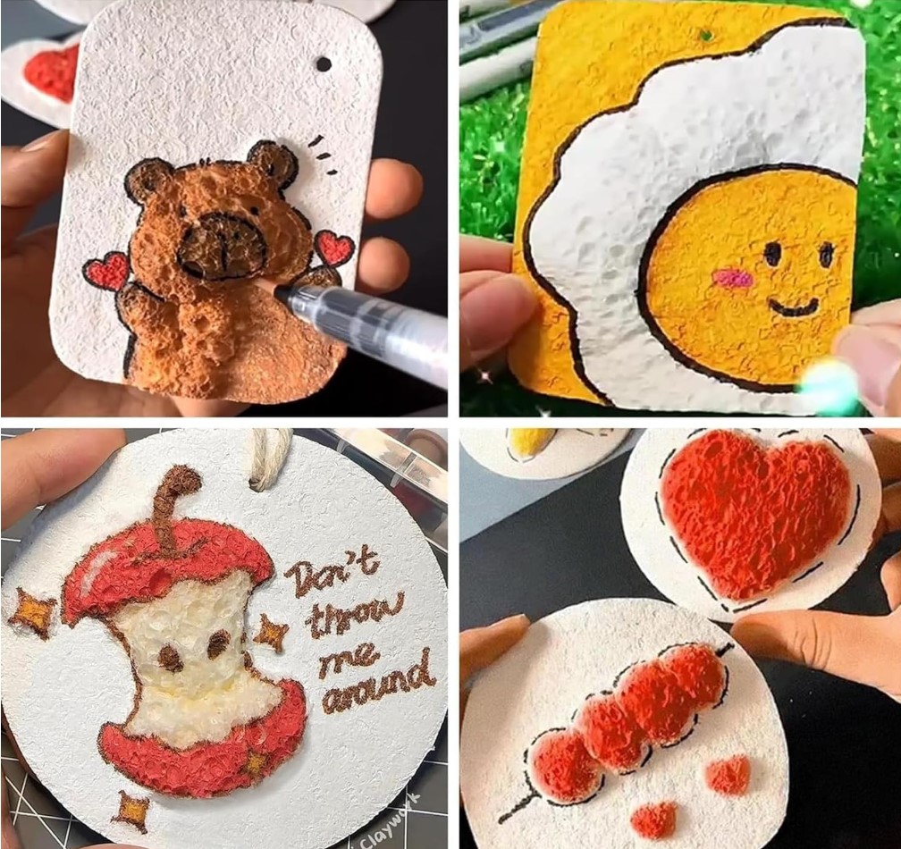 3D Drawing Canvas Magic Sponge White Magic Foam Texture Paper Cellulose ...