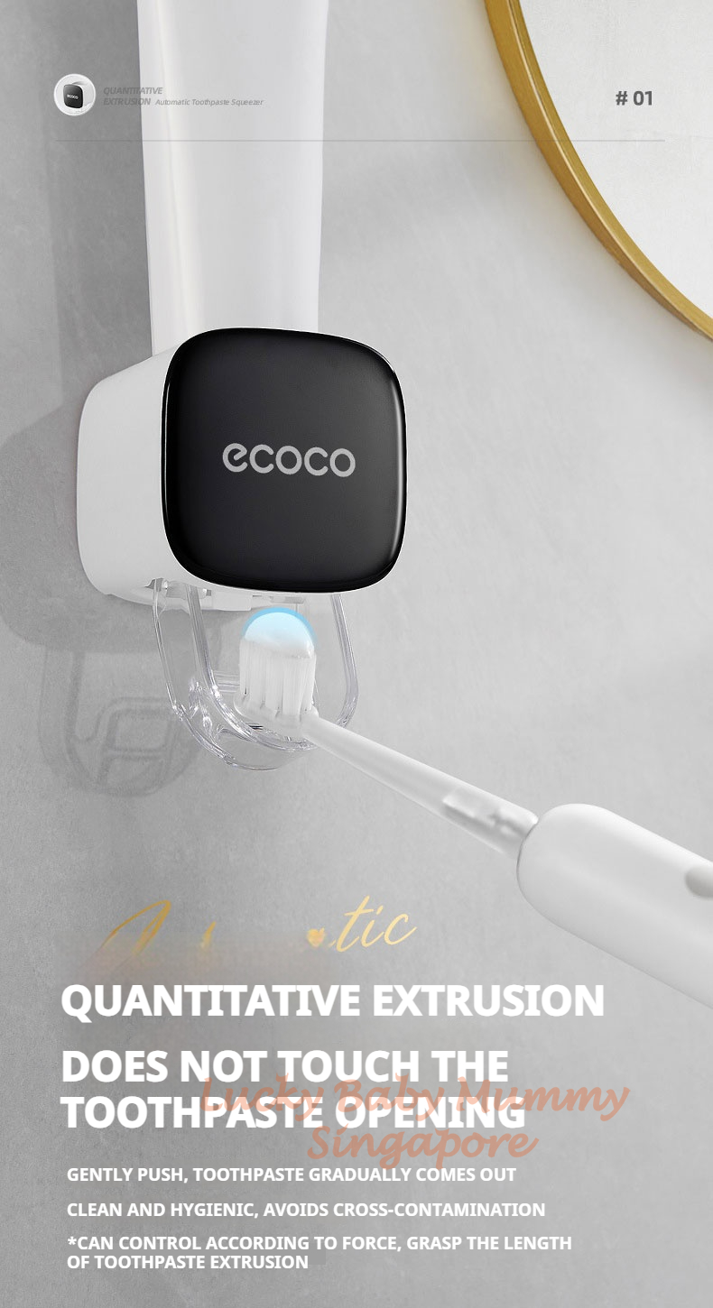 Ecoco Automatic Toothpaste Dispenser | Punch-Free | Dual Use for Kids ...