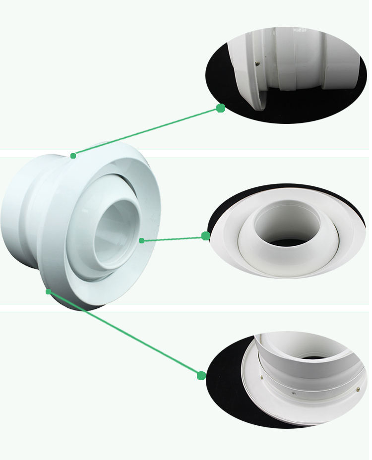 Jet Ball diffuser (Aluminum) /Round adjustable ball jet air nozzle # ...