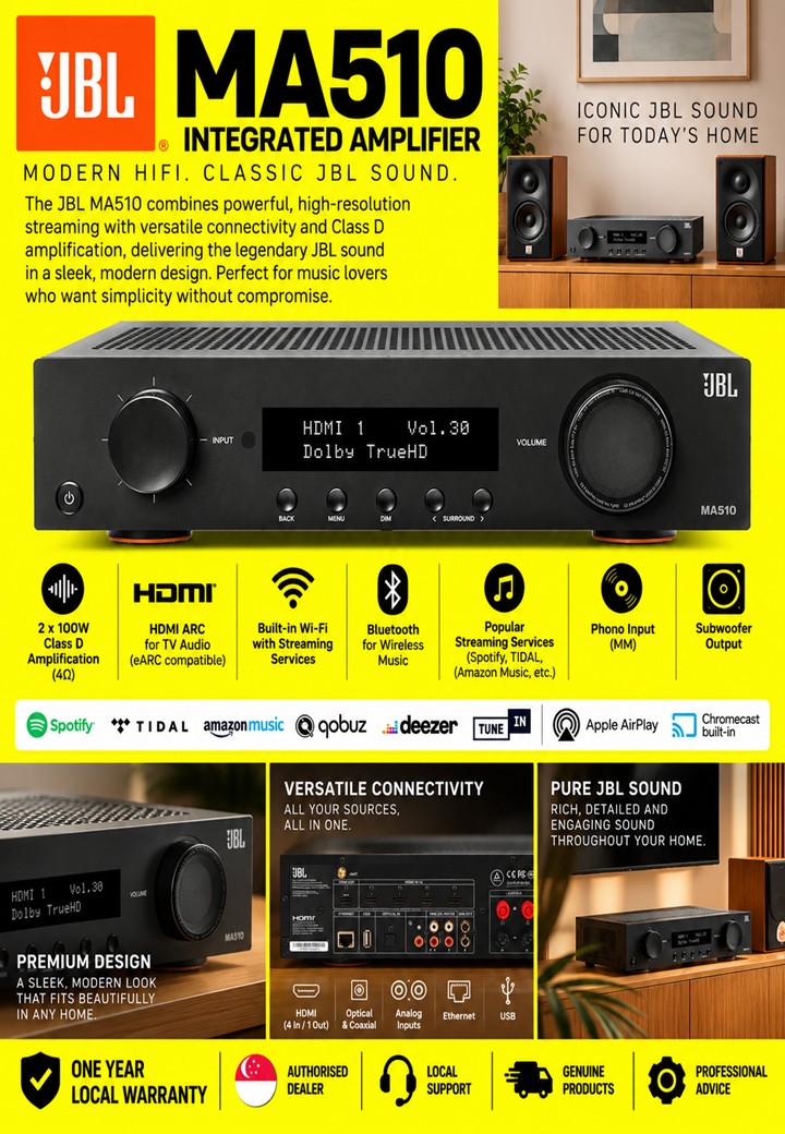JBL MA510 5.2-channel AV receiver | Shopee Singapore