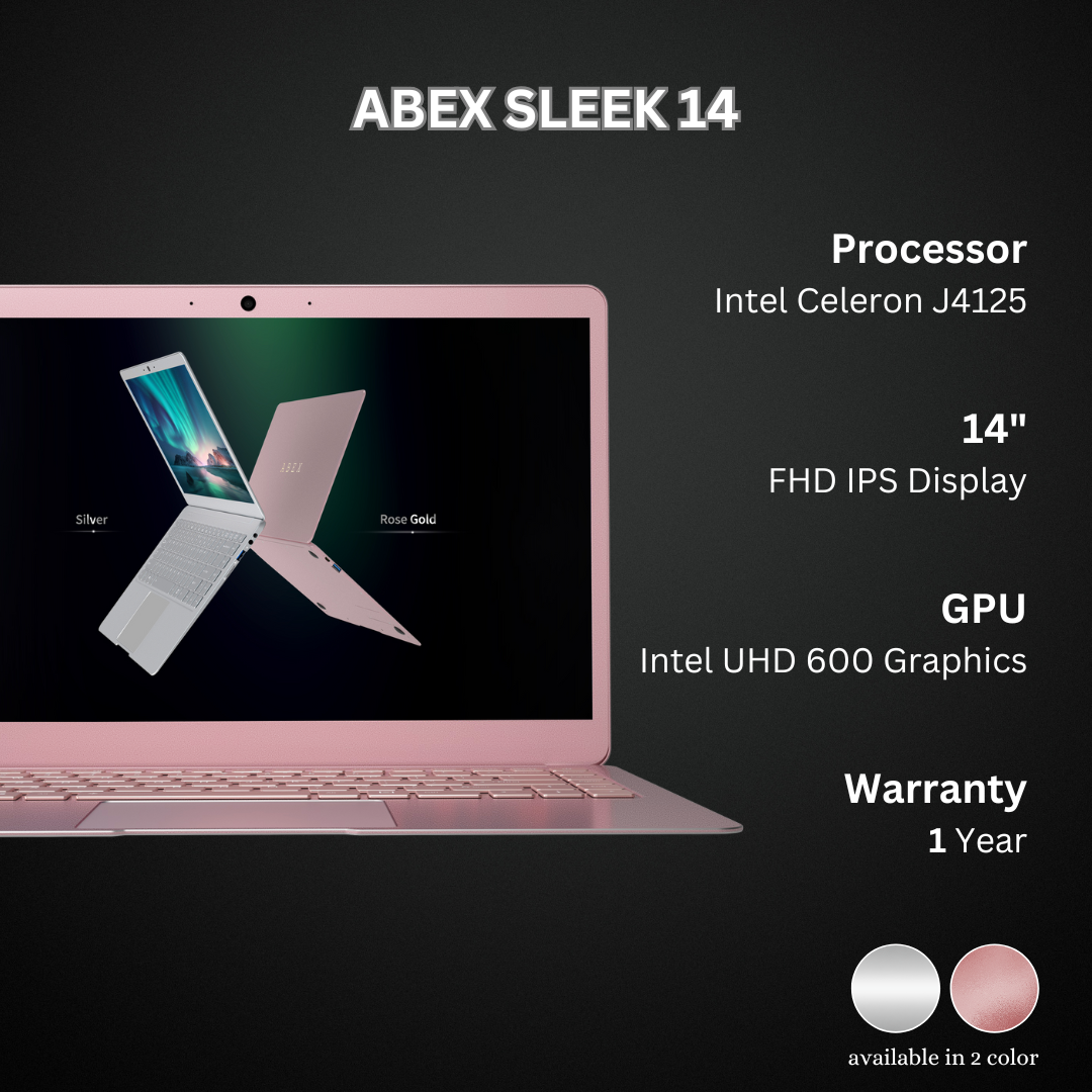 ABEX SLEEK 14 / Ultra Slim & LightWeight Laptop / 14.0 inch FHD Screen ...