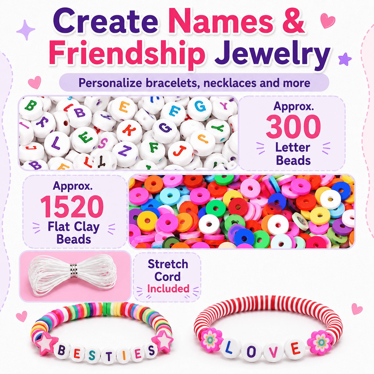 SG Stock 2300pcs Clay Beads Bracelet Making Kit Letter Beads Jewelry ...
