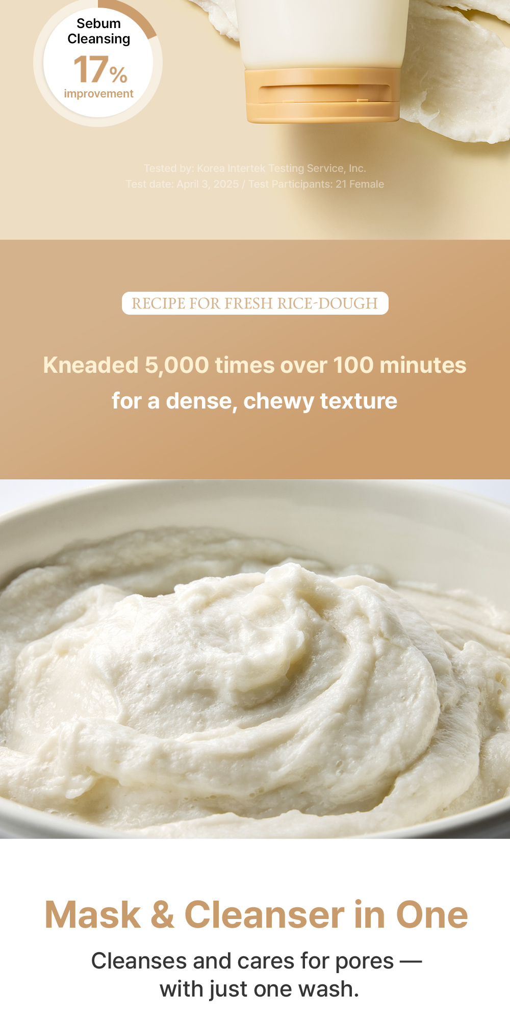 [FULLY Official] Rice Dough Mask Cleanser 130ml | Doughy Texture ...