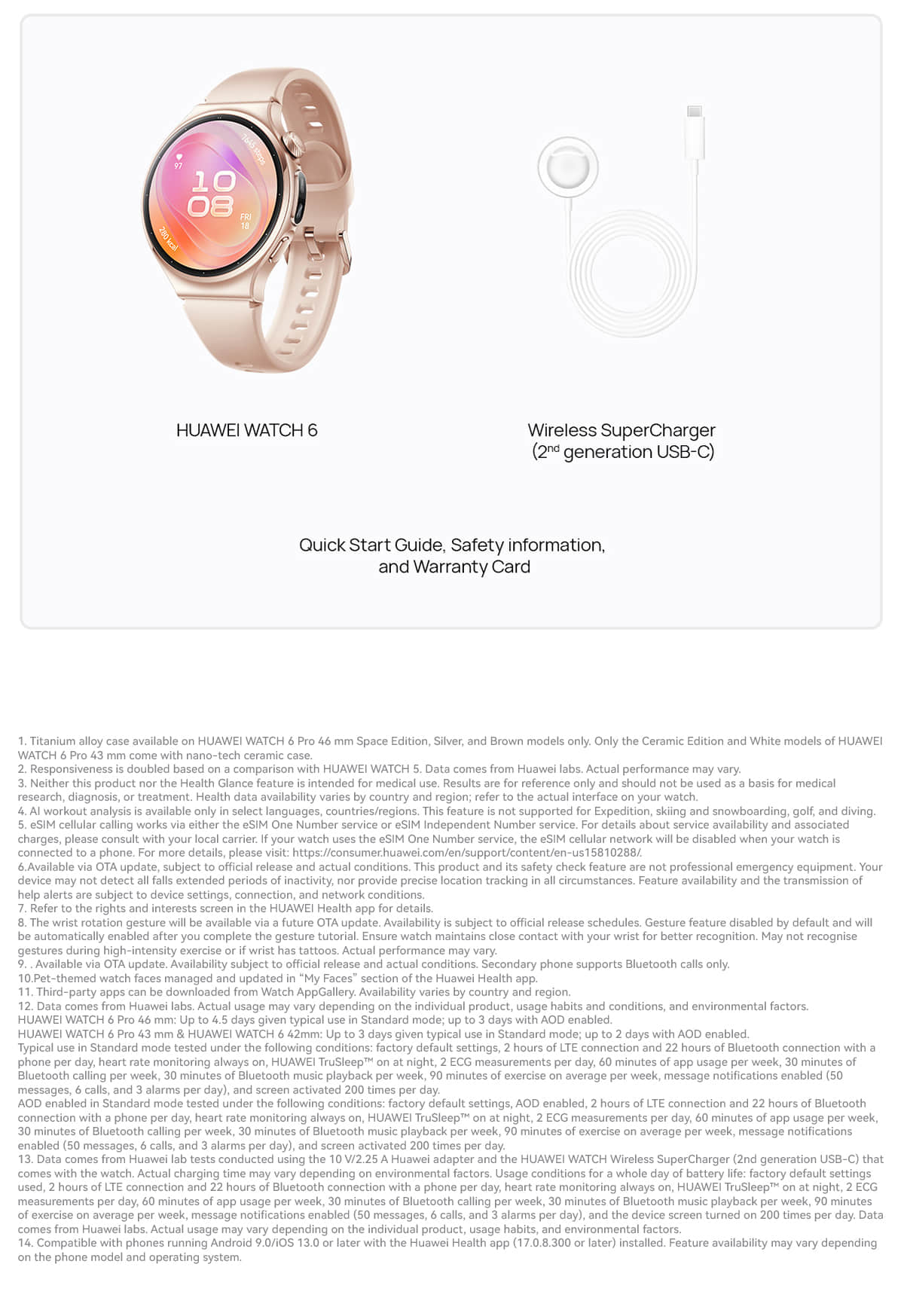 HUAWEI WATCH 6 Series l Titanium Alloy & Nano-Tech Ceramic* l Health ...