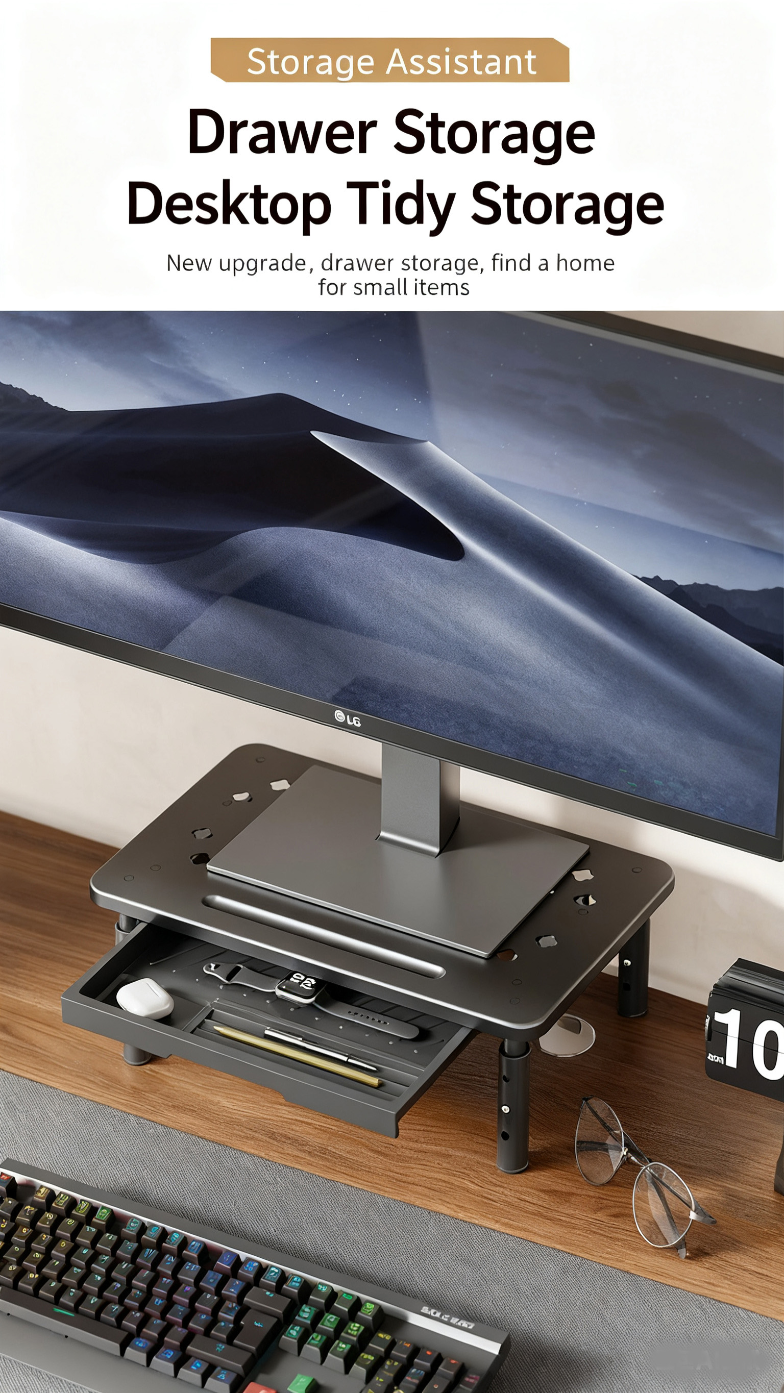 ⭐SG Stock⭐ Monitor Stand 3 Height Adjustable Monitor Stand Ergonomic ...