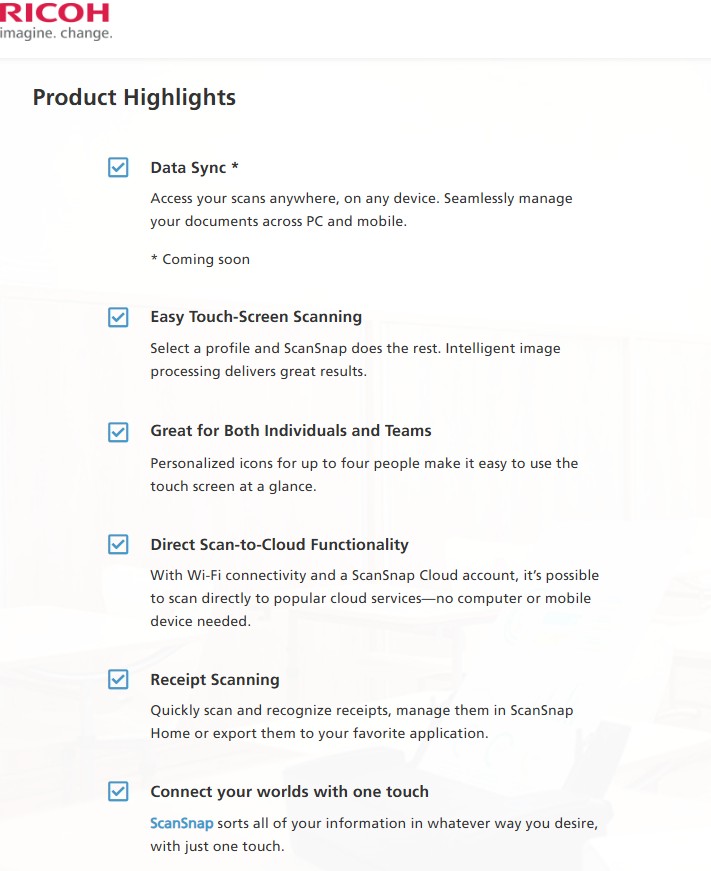 [ Same Day delivery ] Ricoh ScanSnap iX2500 Scanner Black White [New ...