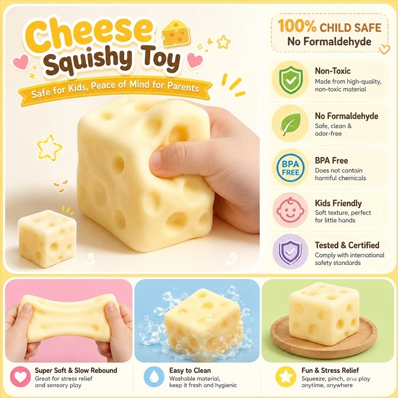 Giant Cheese Soft crunchy Squishy Toy Hadiah Vaseline Filled Slow ...