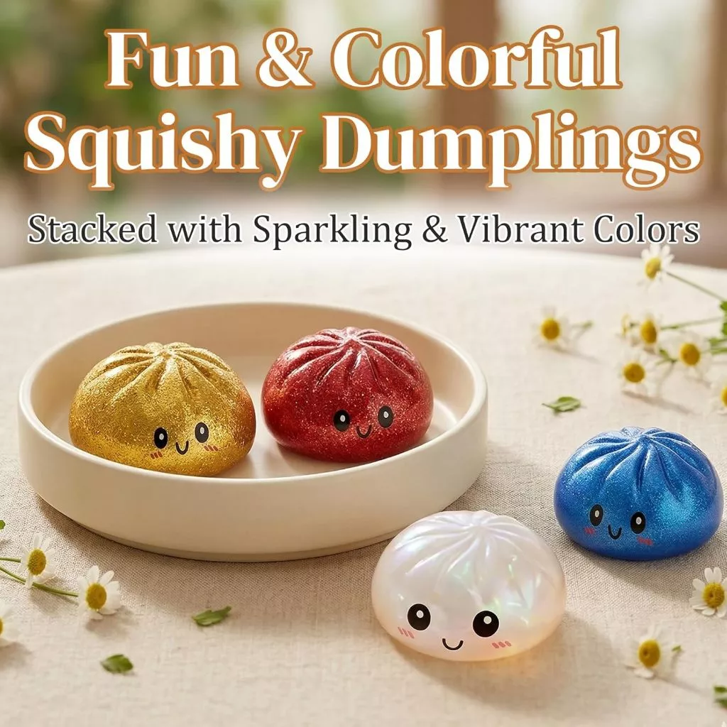 Glitter Dumpling Squishy Stress Relief Toys Simulation Dumpling ...
