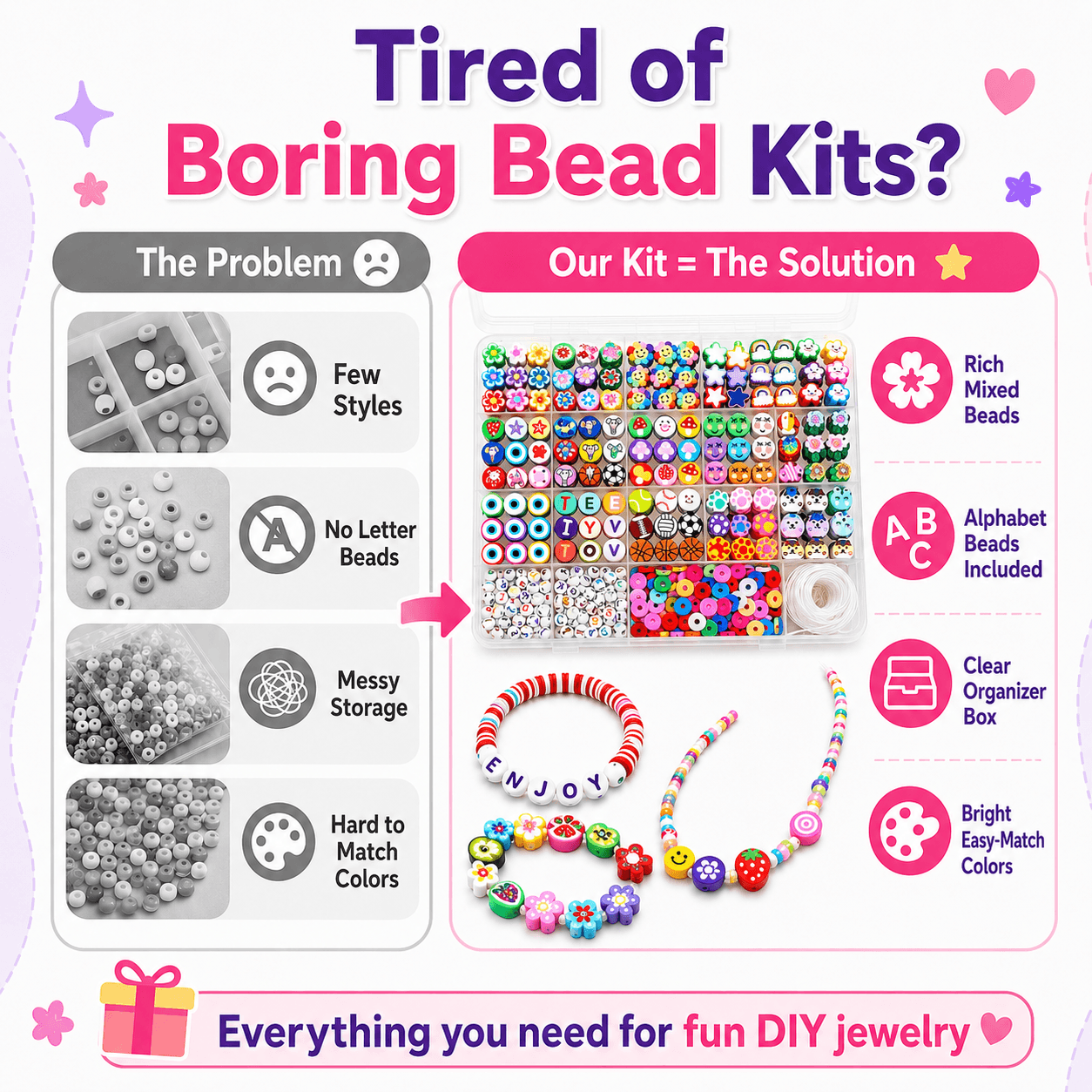 SG Stock 2300pcs Clay Beads Bracelet Making Kit Letter Beads Jewelry ...