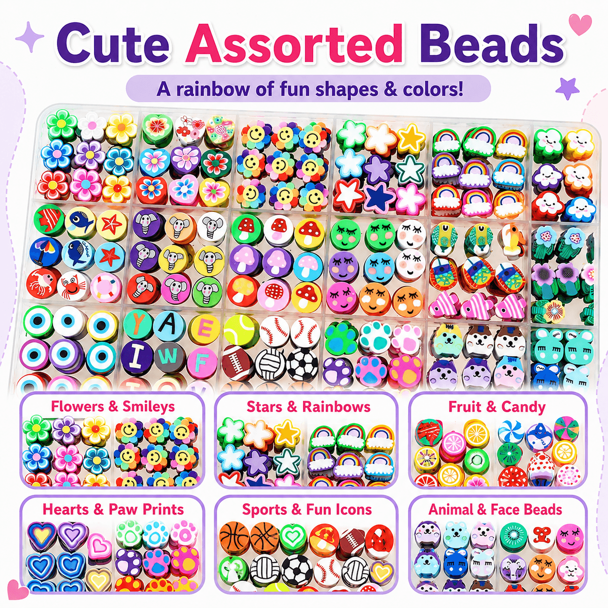 SG Stock 2300pcs Clay Beads Bracelet Making Kit Letter Beads Jewelry ...