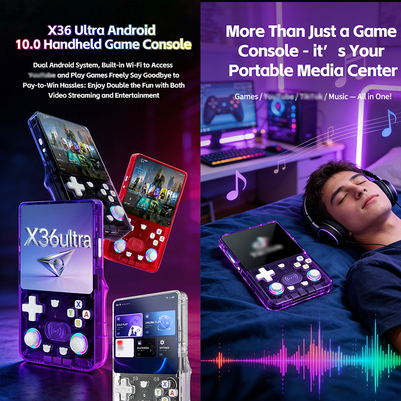 New R36 X36 Ultra R36s Retro Handheld Video Game Console WIFI Battle ...