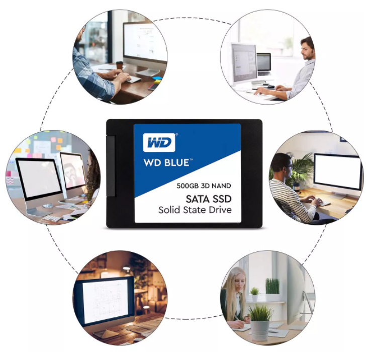 WD Blue 500GB/1TB SATA SSD 2.5 Inch Internal Solid State Drive SATA III ...