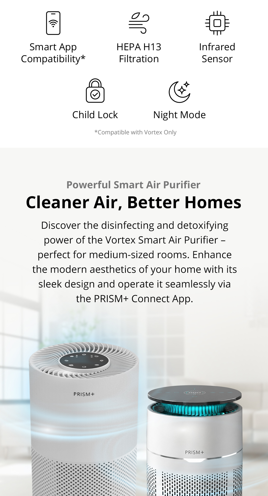 [Vtx Cream Avail] PRISM+ Vortex & Vortex 2c Air Purifier | HEPA H13 ...