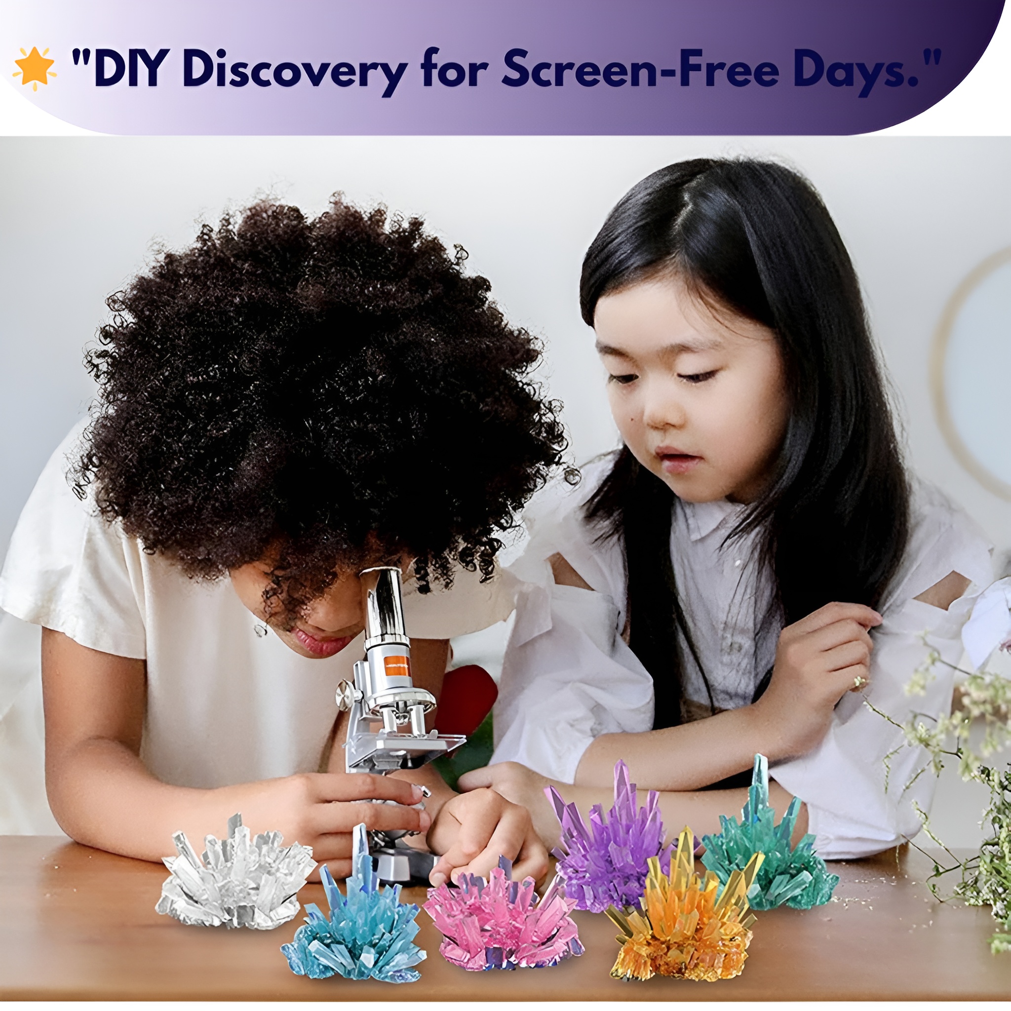 Crystal Growing Science Kit – DIY STEM Science Experiments For Kids Ages 6+ Screen-Free Fun Art ...