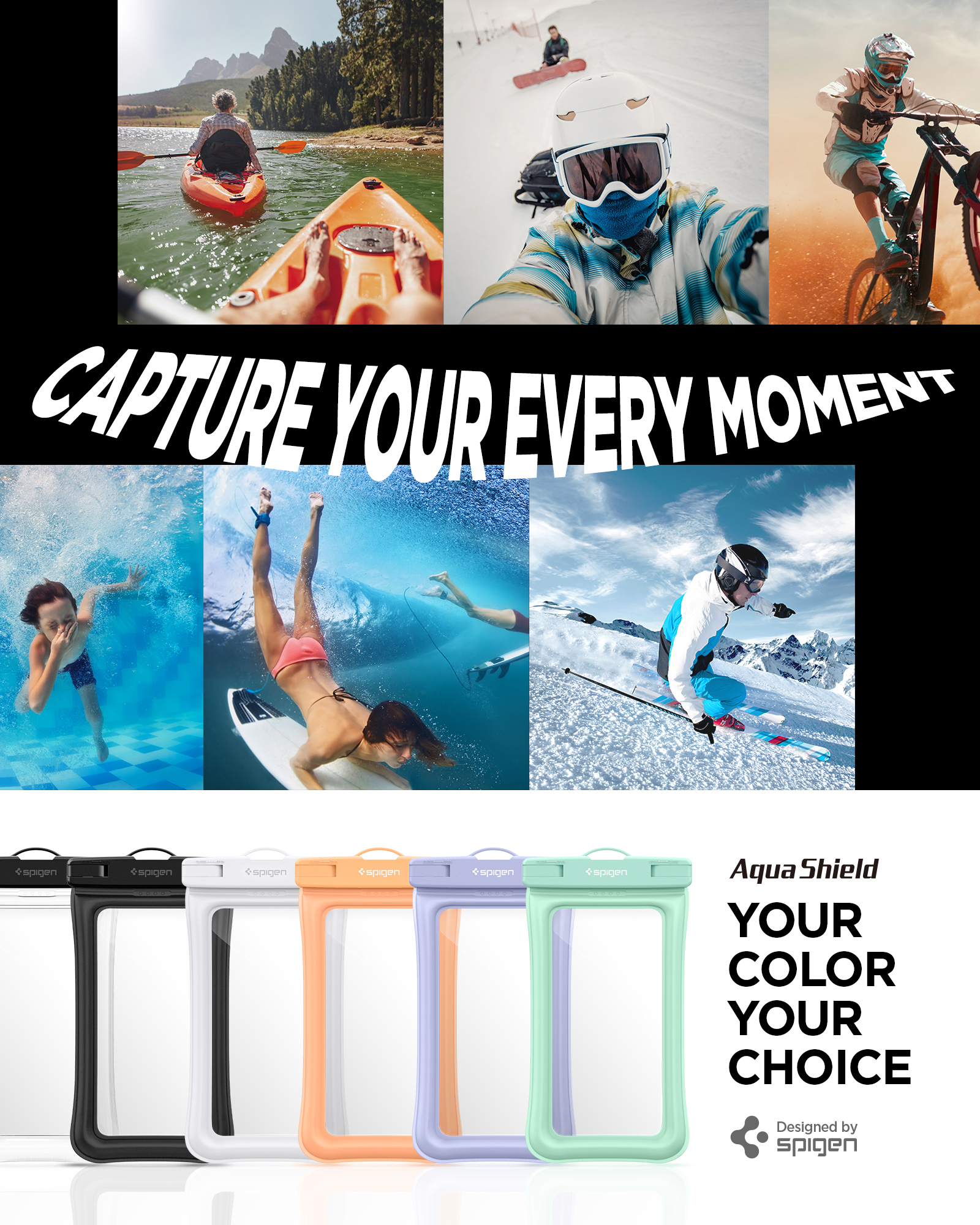 Spigen A610 Waterproof Floating Phone Case Waterproof Phone Pouch Phone ...