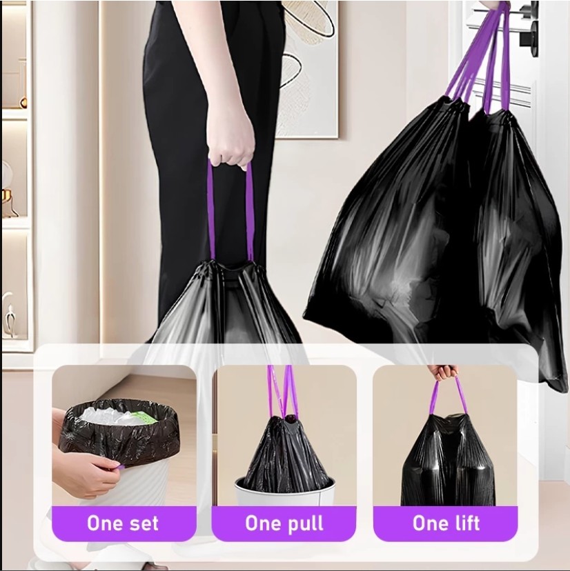 *SG SELLER* 200PCS 45X59cm Rubbish Bag|Pull out Breakpoint Design Trash ...