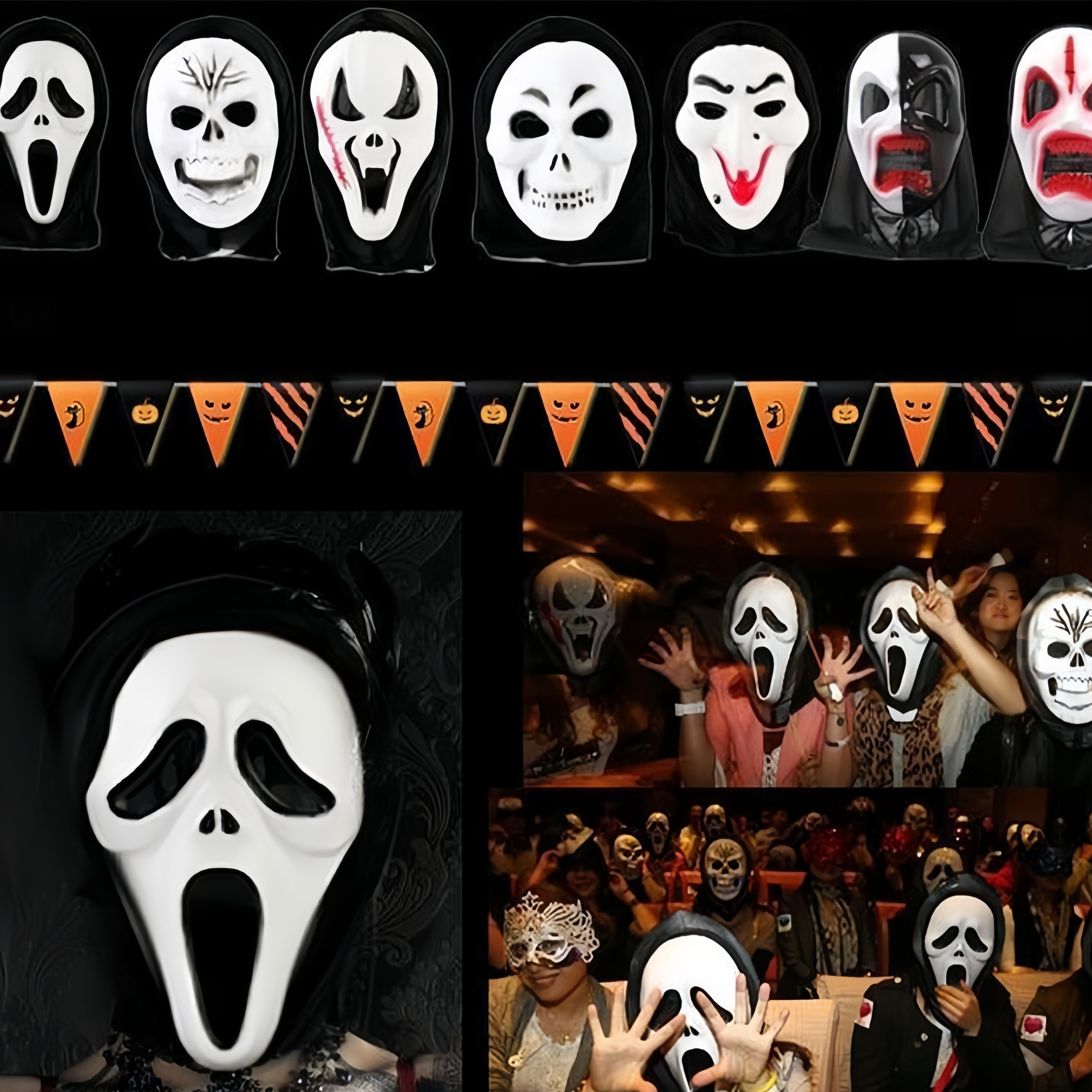【SG】Halloween Mask Horror Death Scream Mask Ghost Face Grimace Full ...