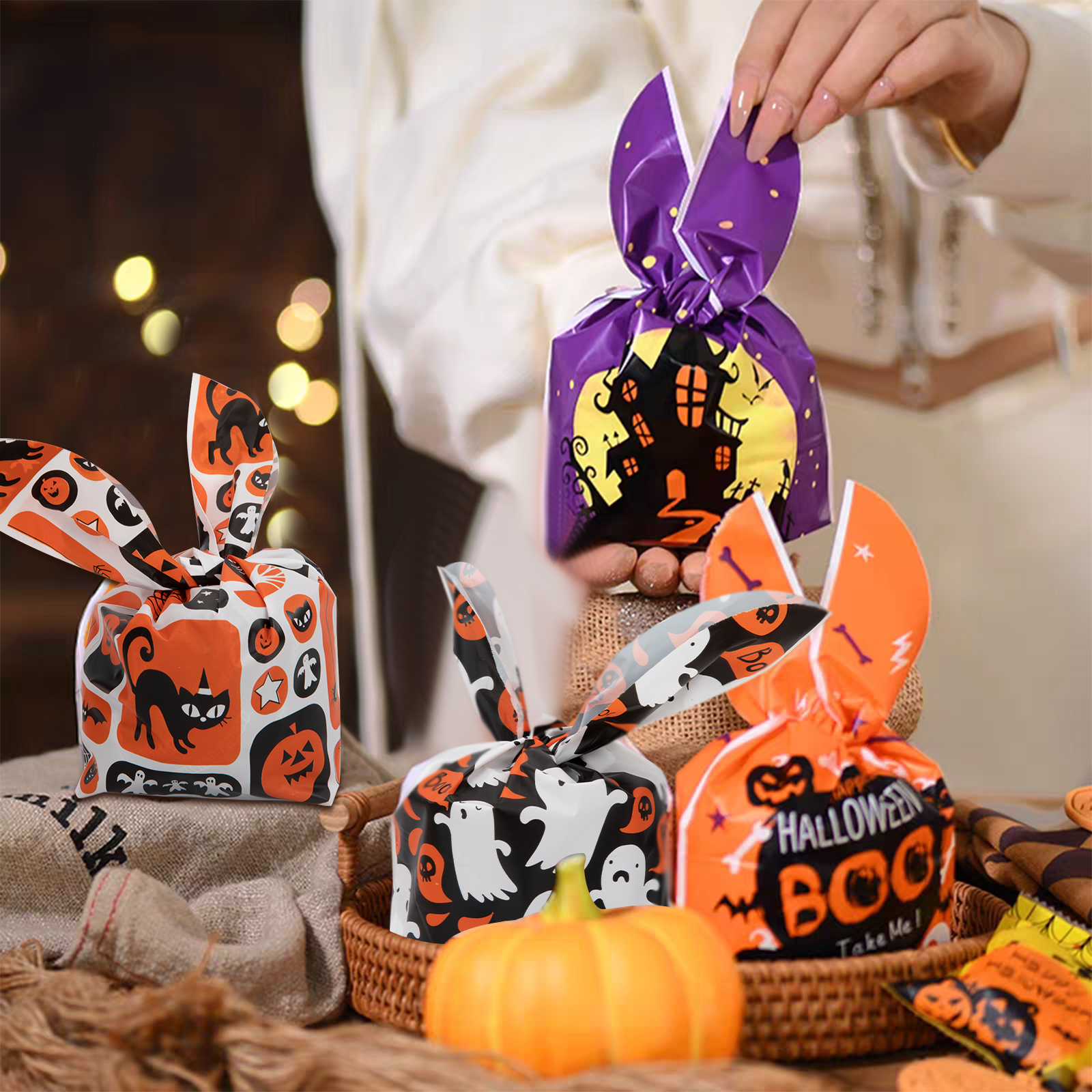 【SG STOCK】50PCS Halloween Goodie Bags | Trick or Treat Candy Gift Bags ...