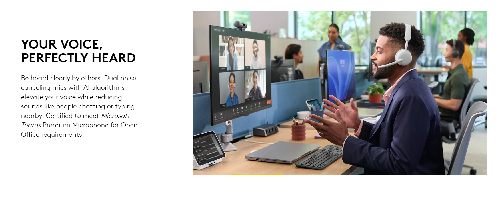 Logitech Zone 305 Wireless Headset | Certified For Business | Teams ...