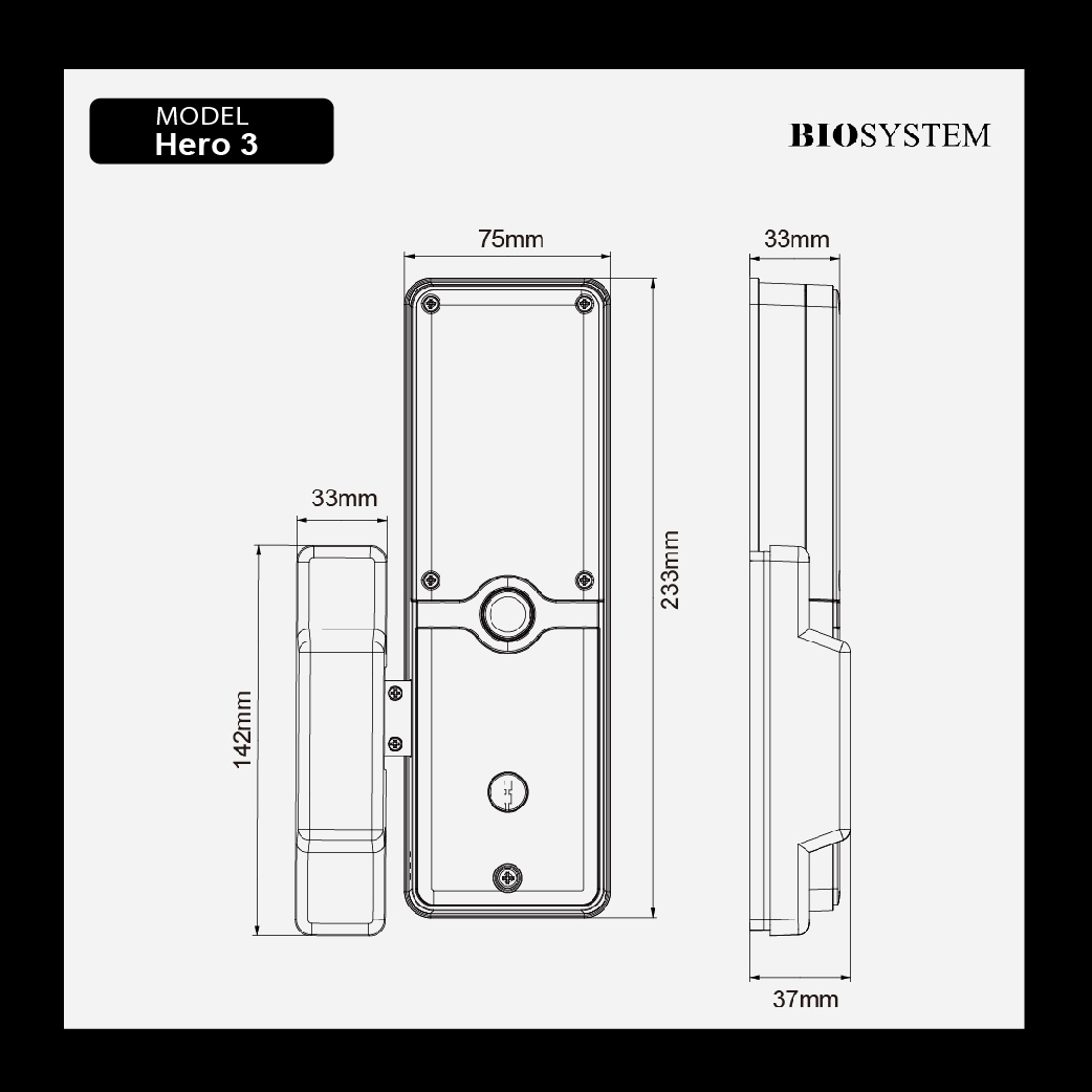 BIOSYSTEM HERO3 DIGITAL GATE LOCK WIFI APP | Shopee Singapore