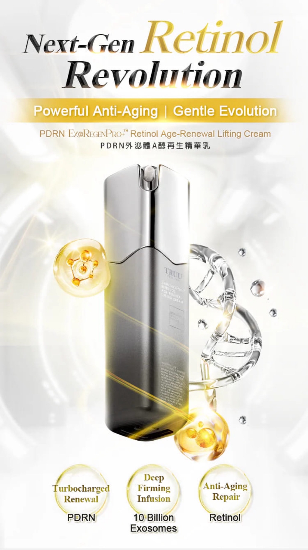 TRUU PDRN ExoRegenPro+™™ Retinol Age-Renewal Lifting Cream 50g + Free ...