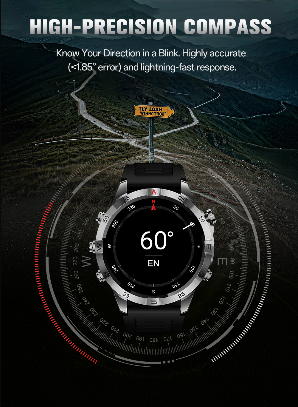 Aolon GT6 Pro Smart Watch Compass HD Bluetooth Call Flashlight Amoled ...